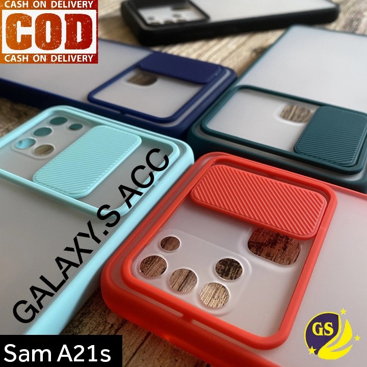 Samsung M12 A02S A12 A10S A20S A30s A50S A50 A21S A11 M11 M31 M51 A31 A51 A71 Slide Case Protection Camera Matte Candy Sliding