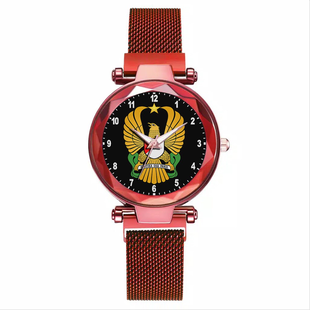 Jam Tangan Wanita Custom - TNI AD MOTIF 2 Free Box &amp; Batre Cadangan