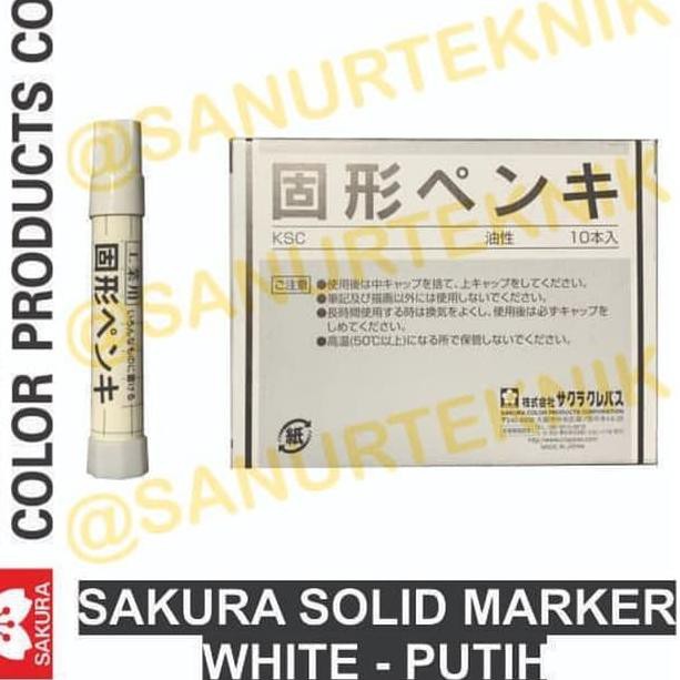 

Solid Steel Marker/ Spidol Penanda Besi Baja Permanen Sakura PUTIH