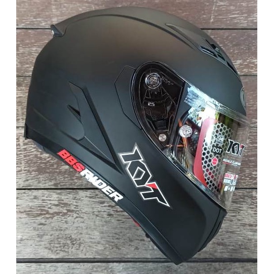 Helm KYT Falcon FR Matte Black / Hitam Doft