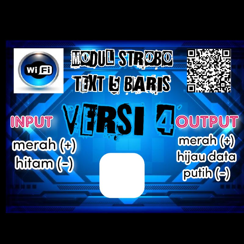 modul strobo text 5 baris versi 4 wifi