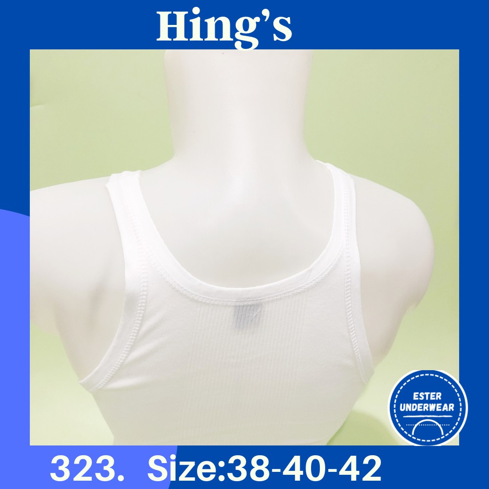 Kaos Singlet HINGS HIJAU H 323BS HK Katun Model Salur Isi-1Pcs