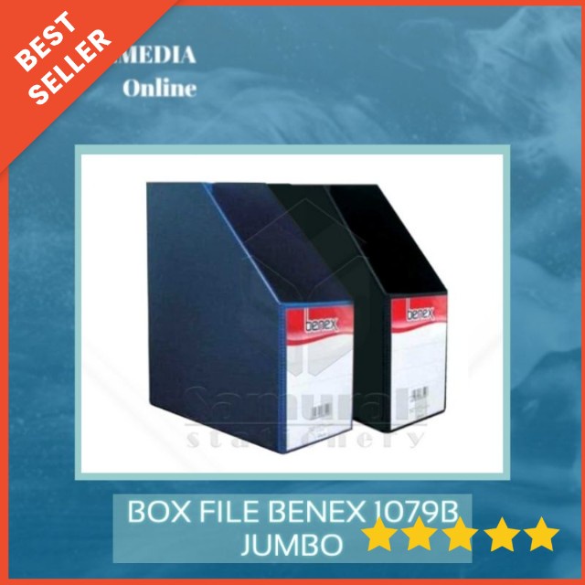 

Box File Lipat Benex 1079B Warna Hitam - Biru / Rak Stand Jumbo Lebar 10,5 cm Produk Bambi