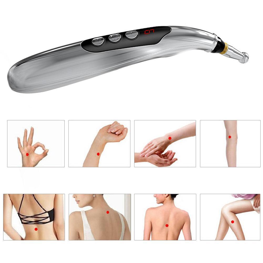 Bisa COD Alat Akupuntur Magnetic Therapy Pen Body Massager 9 Gears - LANBENA W-912R