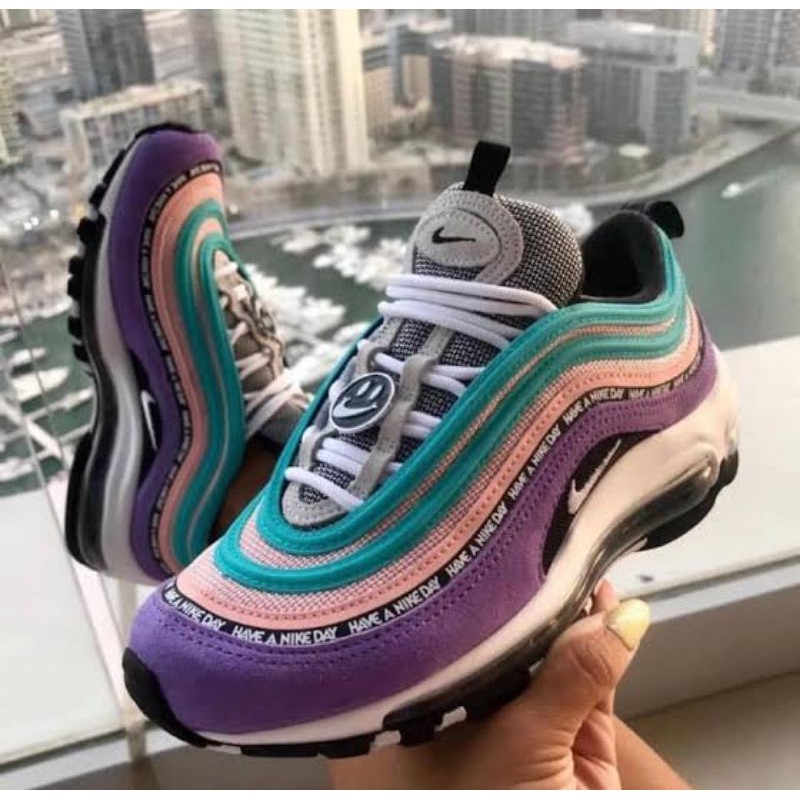 Sepatu Nike Air Max 97 Have A Nike Day Aqua Violet Light Pink Ungu Premium