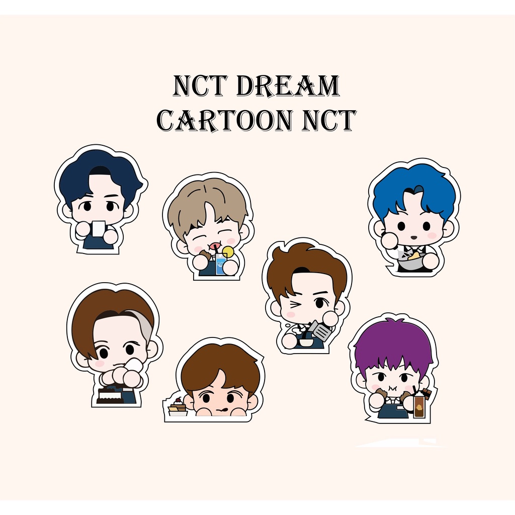 Sticker Stiker Kpop Nct Dream Cafe Dino Chibi Aethetic Premium Berkualitas Sticker Laptop Hp Buku Note Botol Murah Korea Band Marchandise