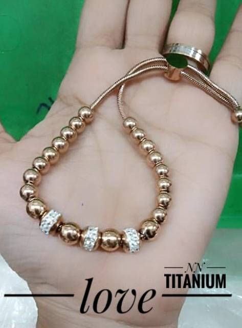 Titanium gelang serut 0309k