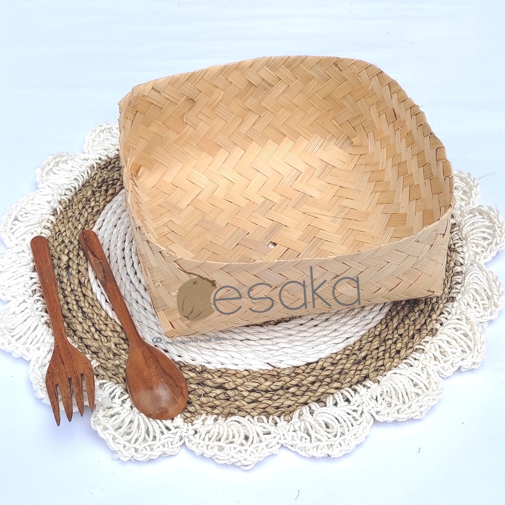 

besek bambu ukuran 22 tempat hambers bingkisan lebaran ramah lingkungan