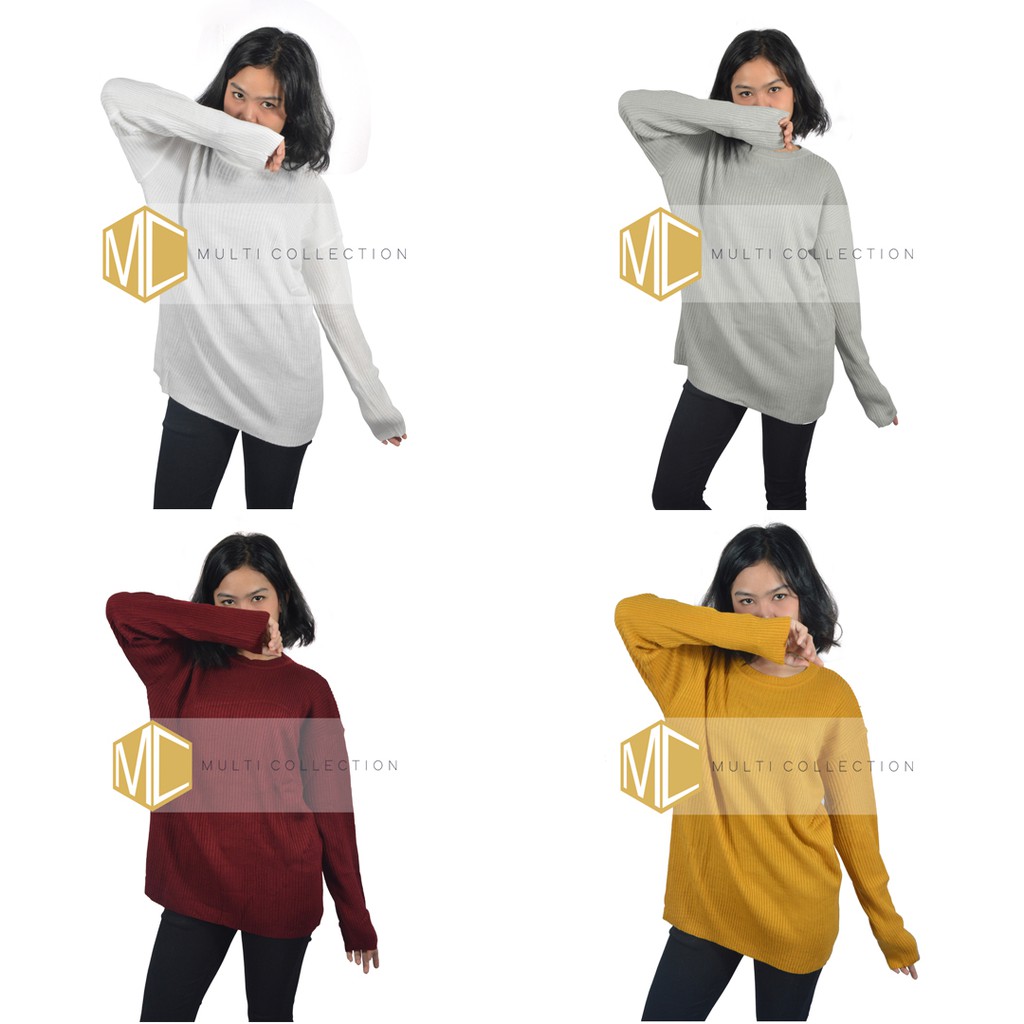 BOXY PREMIUM JUMBO MCRD / Baju Sweater / Rajut Jumbo / Sweater Over Size / Sweater Rajut Wanita-3