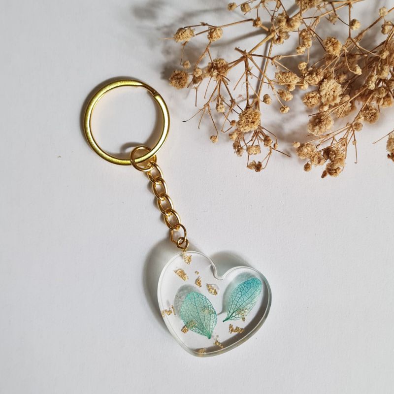 Custom Love Keychain Resin - Gantungan Kunci Love Resin - Gantungan Kunci Hati Resin