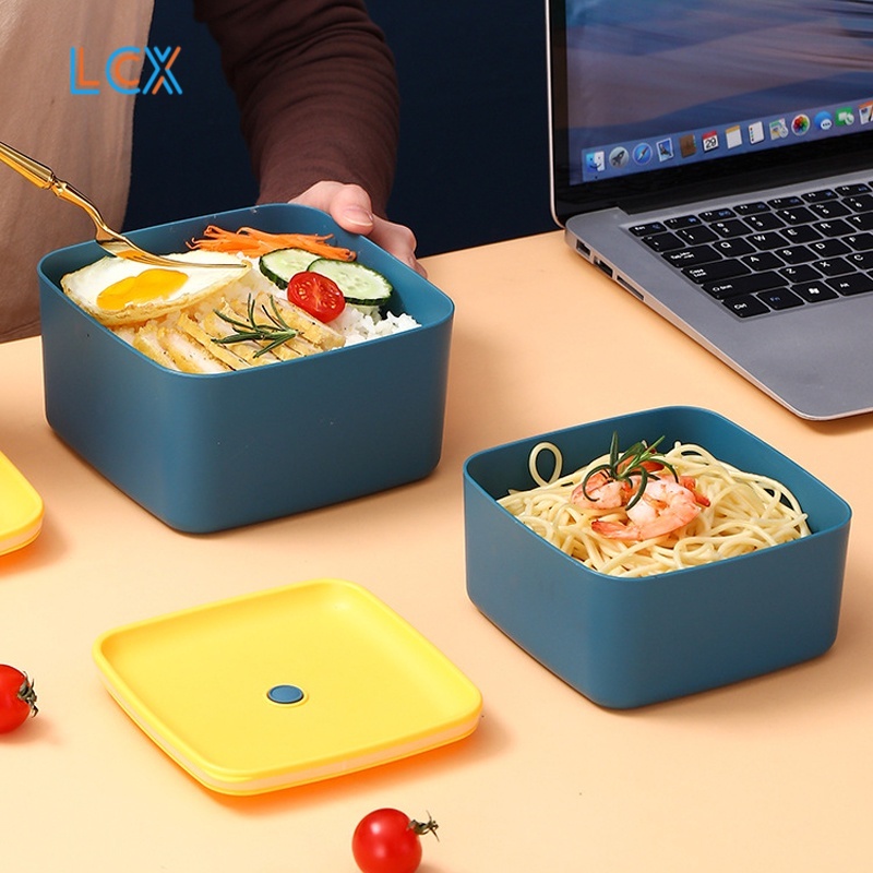 LCX Lunch Box Set Kotak Makanan  Kotak Bekal 2 in 1 Kotak Makan Persegi VS-94