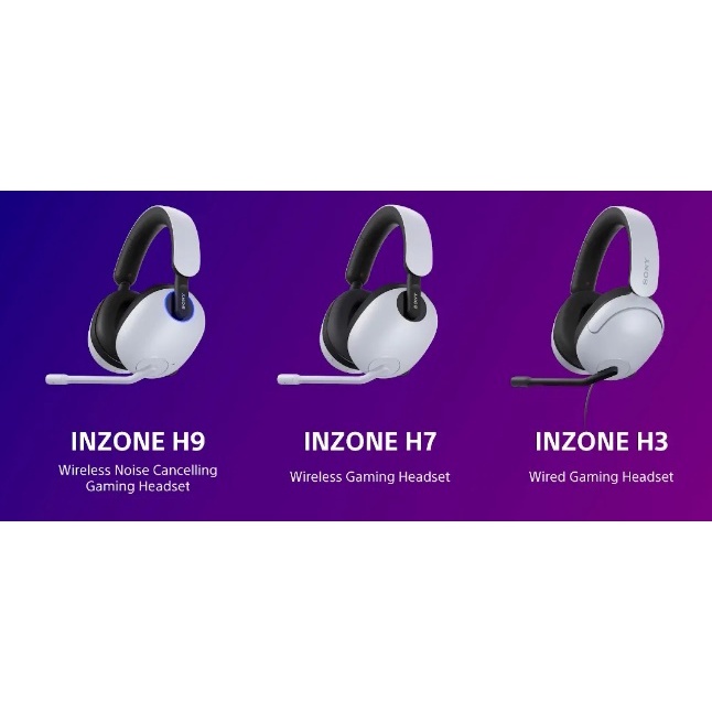 Sony INZONE H7 Wireless Bluetooth Gaming Headset 360 Spatial Sound MDR-G700