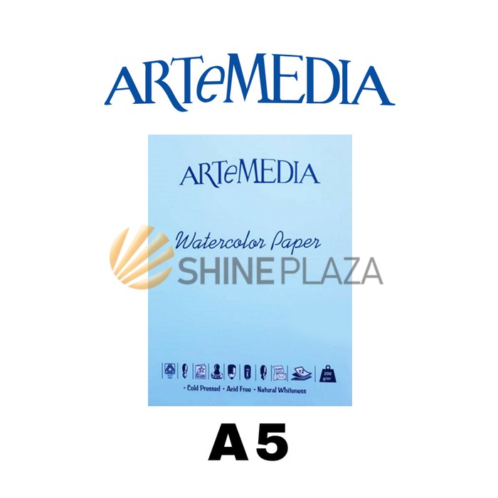 

Artemedia Watercolor Paper A5 200gr - Kertas Water Color Cat Air 200gsm Isi 12 Lembar