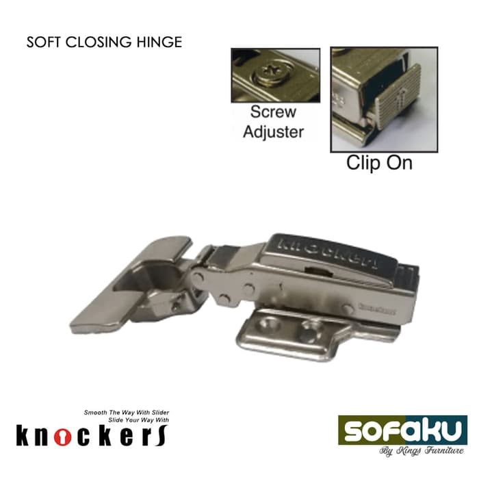 KNOCKERS Engsel Lemari Pintu Soft Closing Hinge Type SCH-01