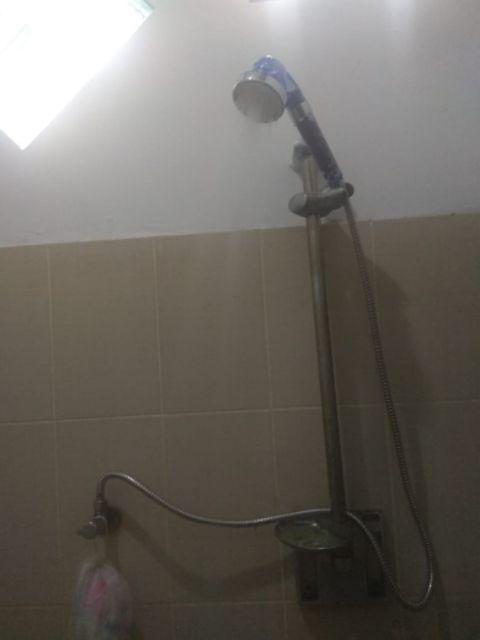 {terlaris} Kepala Shower Head Ion Spa Ionizer Healthy Crystal 3 Mode Bonus Selang + Holder