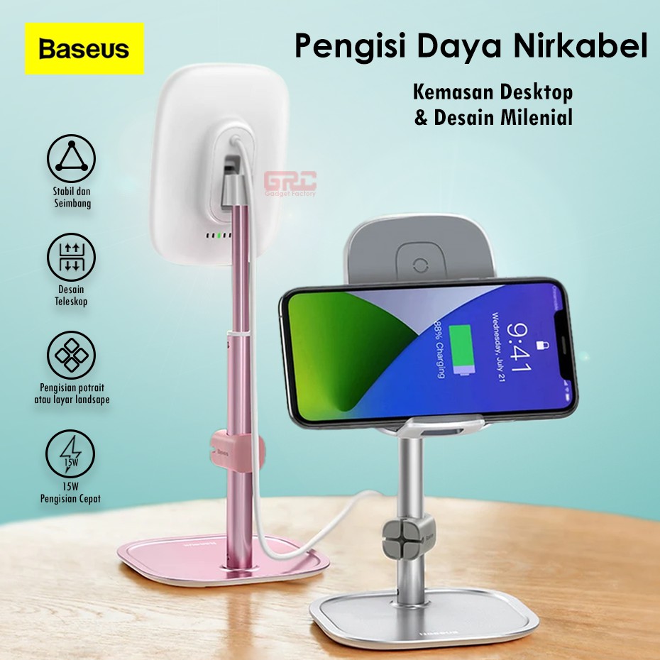 Wireless Charger Baseus Telescopic Phone Holder Bracket Fast Charging