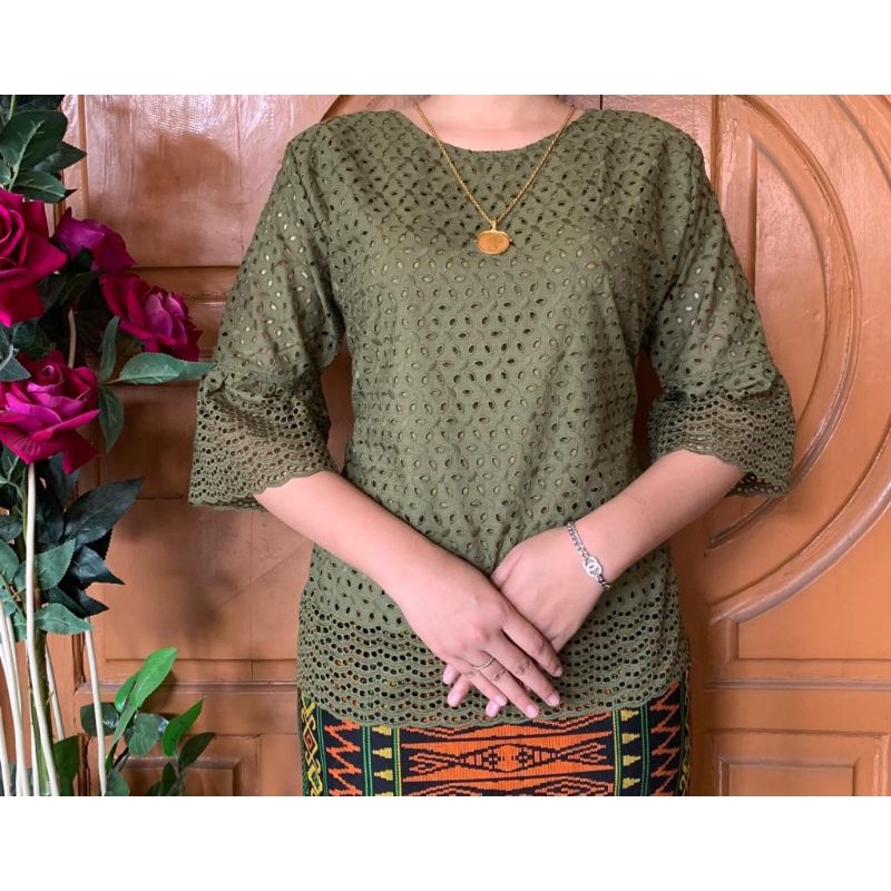 BLUS KATUN BOLONG VIRAL TERBARU MURAH  ATASAN BLUS KATUN BANGKOK/BAJU KEBAYA KATUN BANGKOK