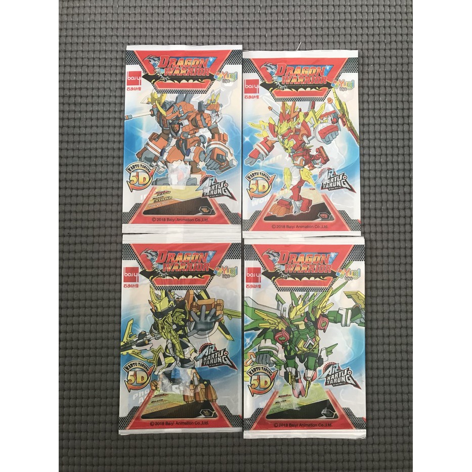 Kartu Dragon Warrior 5D AR Kartu Tarung (harga/sachet) berisi 1 kartu 100% original