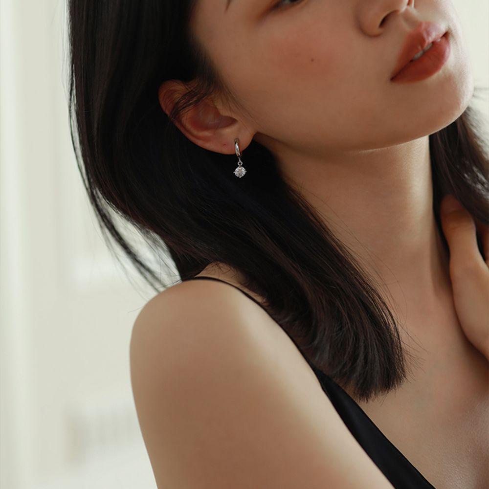 Needway Hoop Earrings Untuk Wanita Fashion Zirkon Kubik Tulang Rawan Helix Hadiah Pernikahan Perhiasan Halus Tragus Menjuntai Anting Tindik Telinga Perhiasan