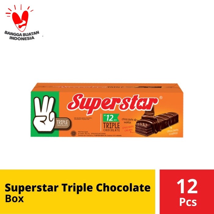 

Terbaru Superstar Triple Chocolate Box 12 Pcs @ 216 Gr Murah