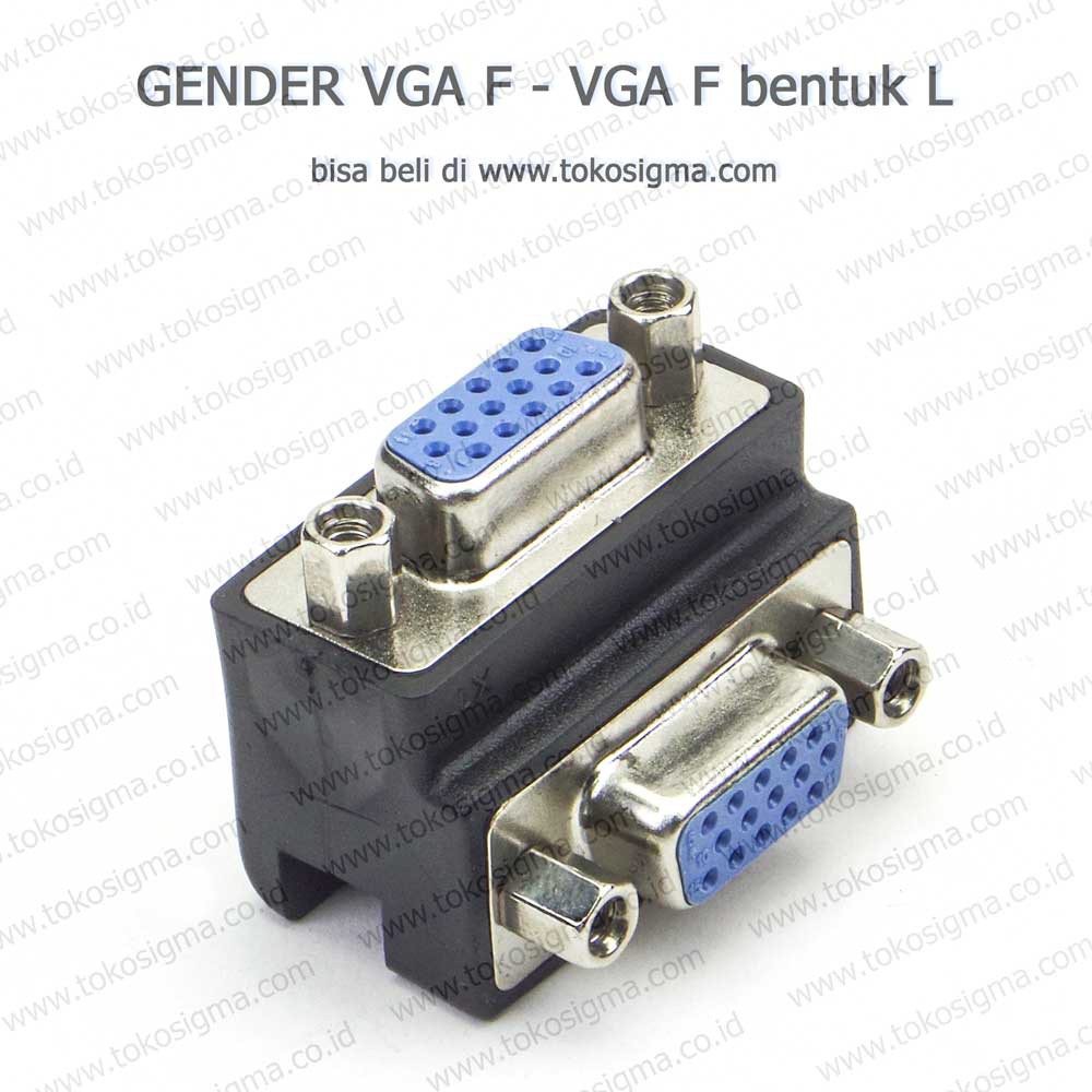 GENDER ADAPTER JOINER VGA F - VGA F bentuk L atau 90 derajat