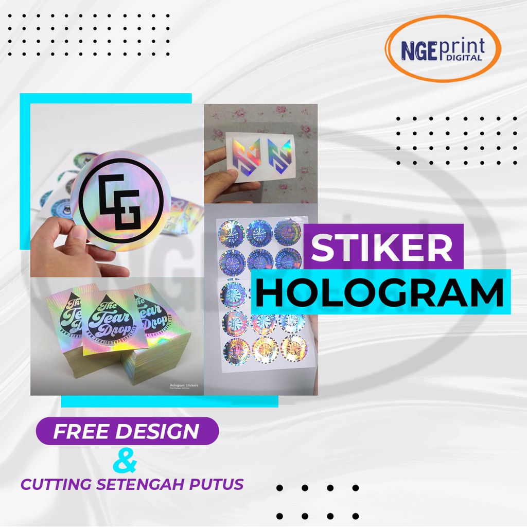 

STIKER HOLOGRAM [FREE DESIGN & CUTTING] STIKER LOGO / LABEL KEMASAN A3+