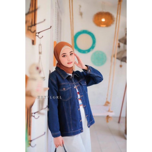 Jaket jeans cewek tebal PLAN JAKET JINS