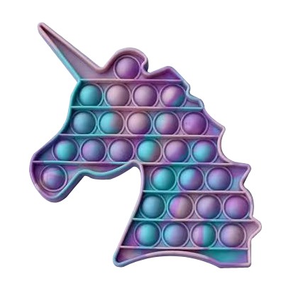 glinkshop1 Pop it Square Unicorn Dinosaurus Among Us Love Bulat popit Marble Degradasi Tie Dye-Unicorn Dye