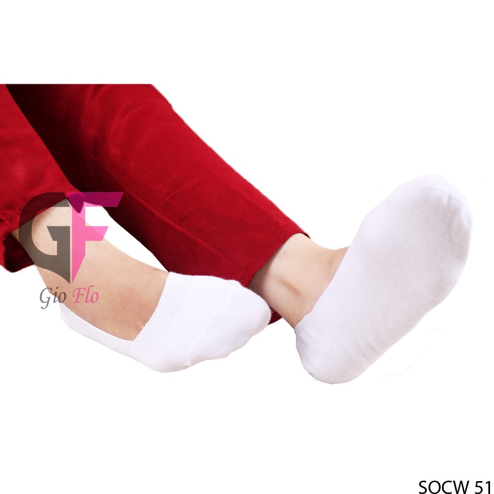 GIOFLO Kaos Kaki Tapak Lembut Nyaman Dipakai White / SOCW 51