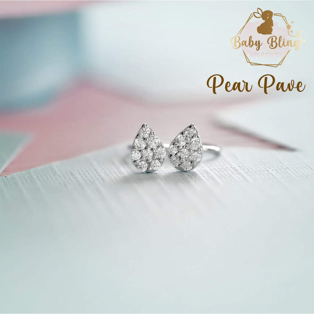 Anting Bayi &amp; Dewasa Baby Bling - Model Pear Pave