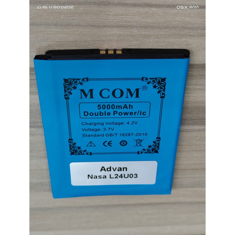 Battery Batre Baterai Double Power Mcom Advan Nasa L24U03