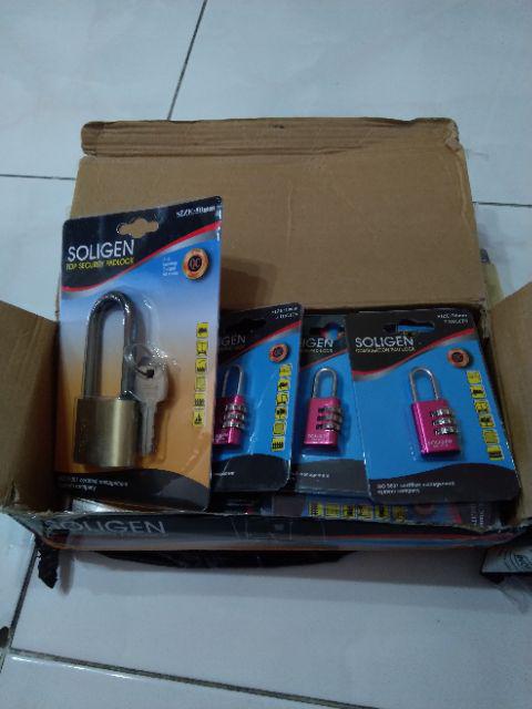 Gembok Soligen Baja Hitam 50 Mm Panjang