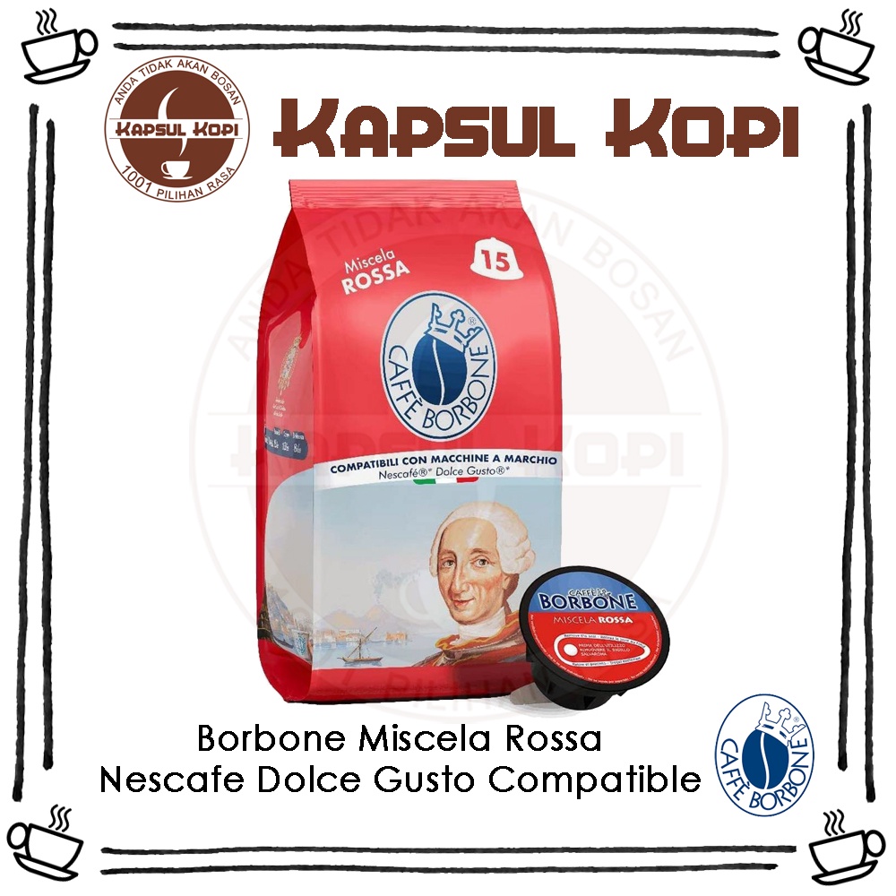 

Borbone Red Blend Rossa Kapsul Kopi Nescafe Dolce Gusto Compatible