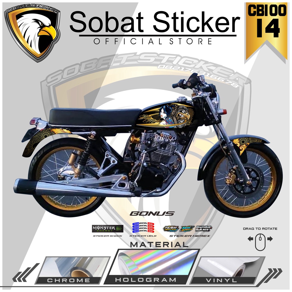 STRIPING CB 100 - STRIPING HOLOGRAM HONDA CB 100 RACING