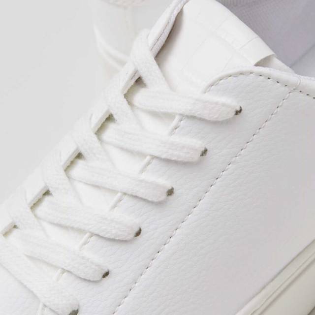 plain white high top trainers