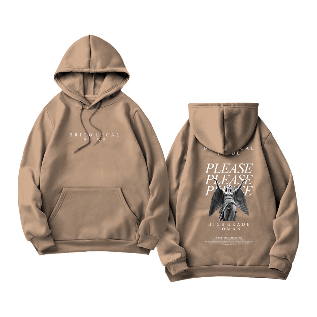 BRIGO Local Pride Jumper Hoodie PLEASE   II Sweater Hoodie BRIGO Sablon DTF Fleece Cotton II SIZE M-XXL (Pria &amp; Wanita) Free stiker&amp;Gantungan Kunci