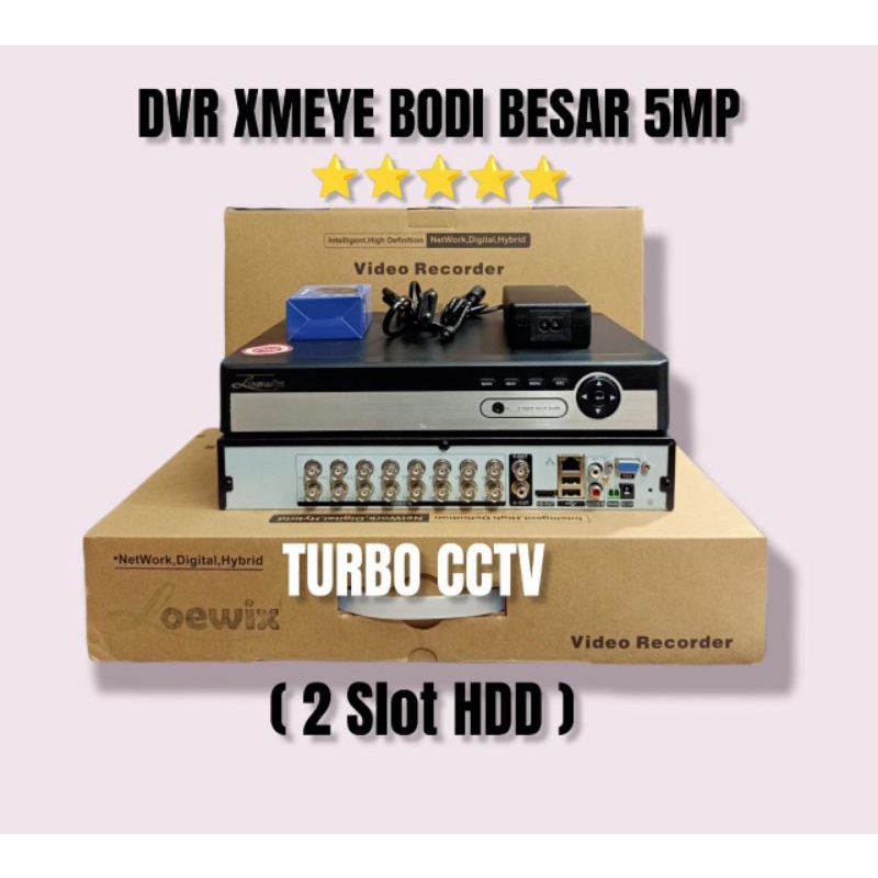 DVR cctv 16 Ch Xmeye 5MP 2560p 6 in 1 slot HDD 2 Mantap Murah