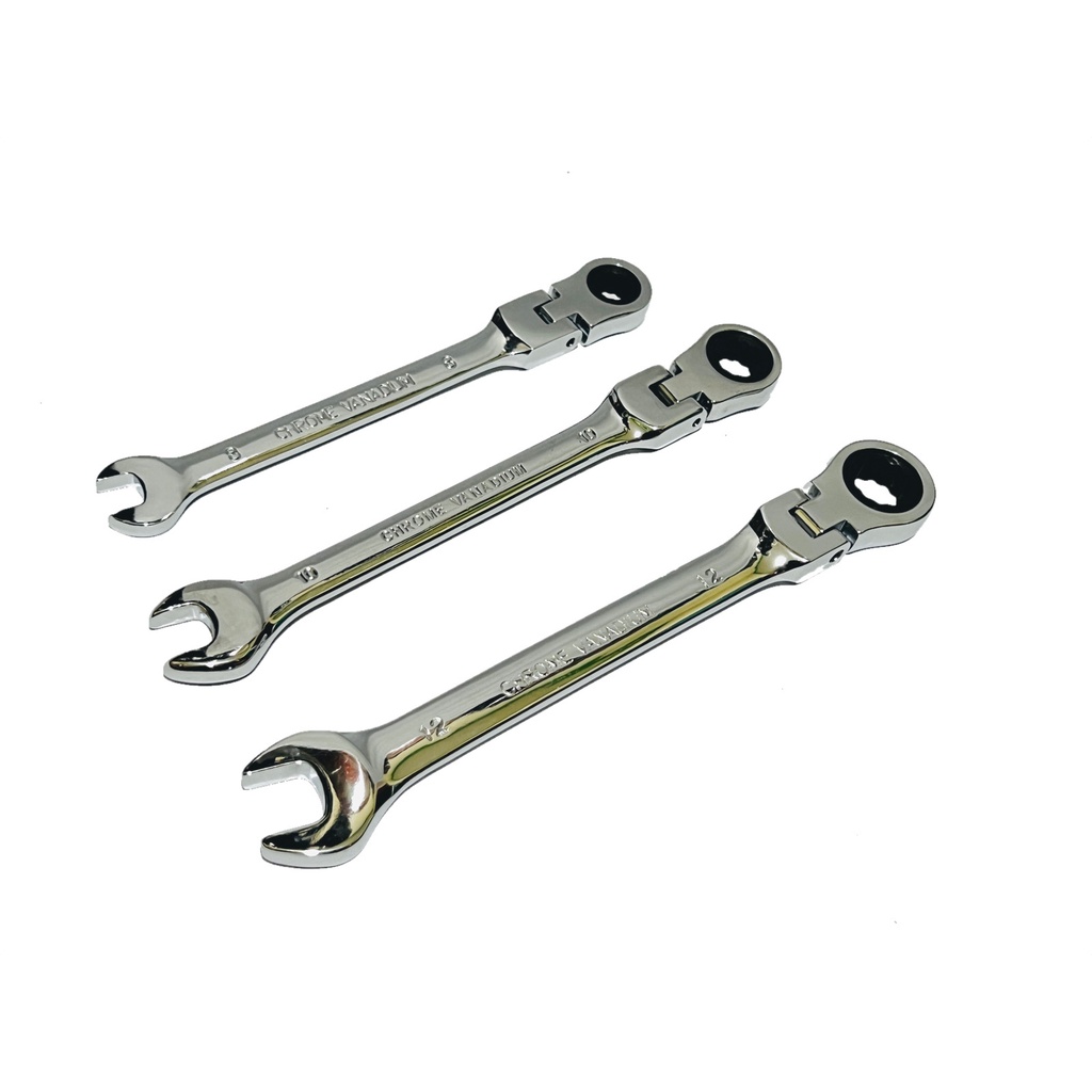 8-In-1 Multifunction 72 Teeth Ratchet Wrench 12 Teeth Sleeve Spanner Double-Headed Car Repair Tools 8mm 10mm 12mm 13mm 14mm 17mm 19mm 21mm Car Socket Spanner 