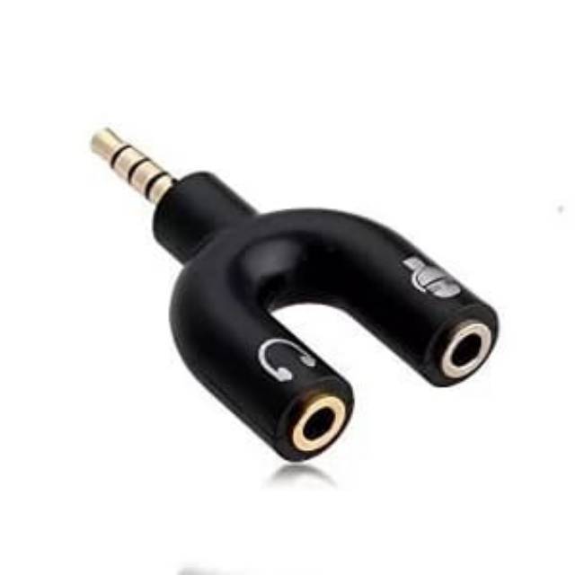 Audio Splitter 3,5mm Jack Male to Dual Female 3,5mm Mic &amp; Headset U Shape