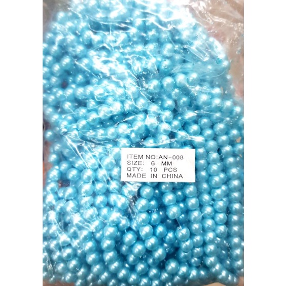 Mote Mutiara Berat 6mm-Mutiara 1pon