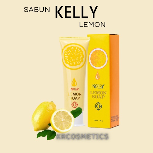 Kelly Lemon Soap 25 Gram - SABUN CUCI MUKA KELLY LEMON 25GR