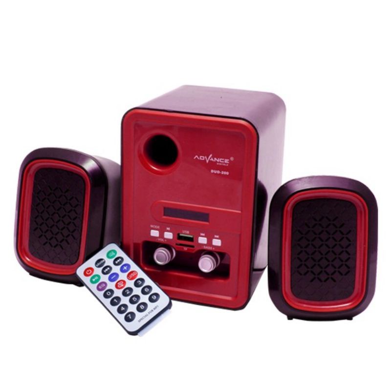 Advance Duo-200Bt Speaker Power Sound Bluetooth Portable Subwoofer Super Bass Aux Radio Fm Memory Card