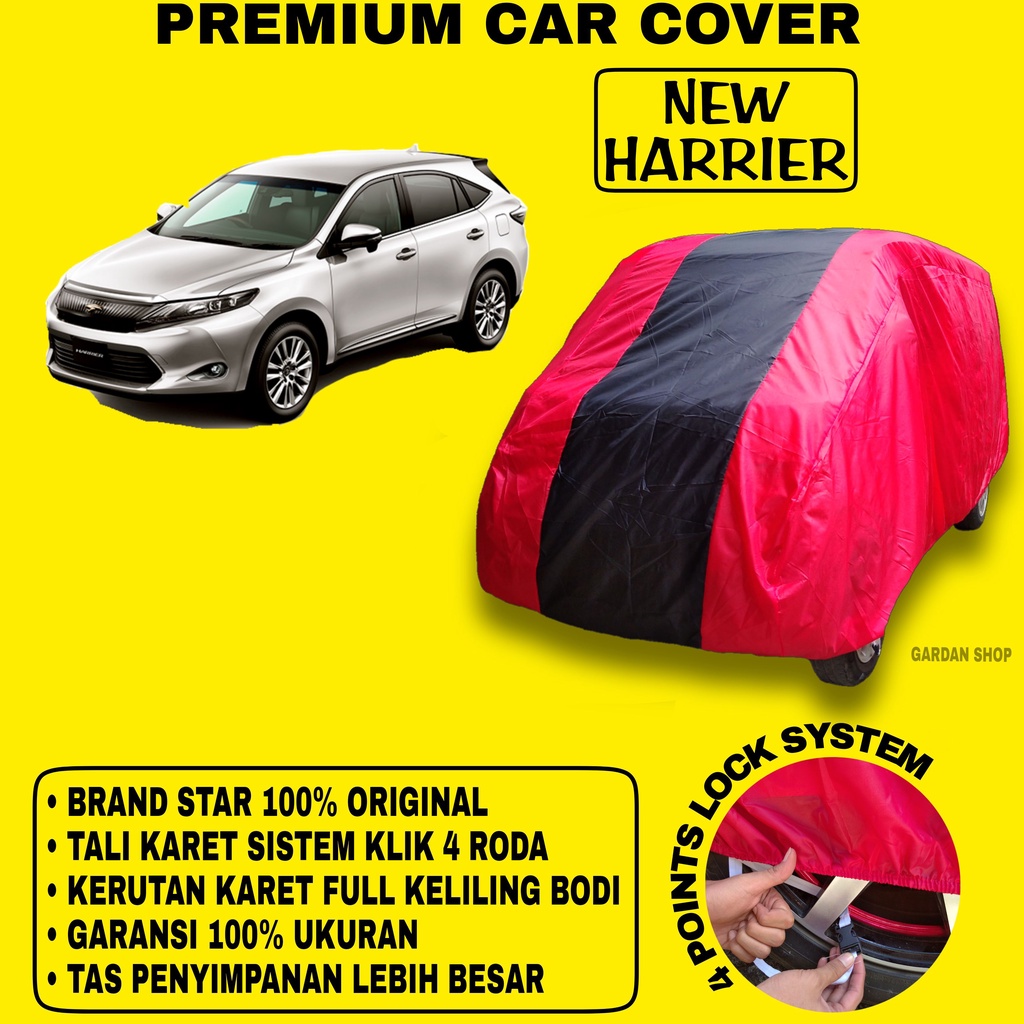 Body Cover NEW HARRIER MERAH HITAM Penutup Bodi Mobil New Harrier Waterproof PREMIUM