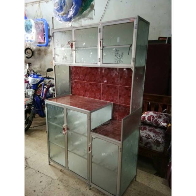 Rak Piring Aluminium 3 Pintu