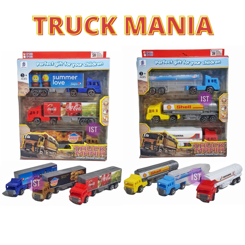 MWN Mainan Truck Mania 3 pcs