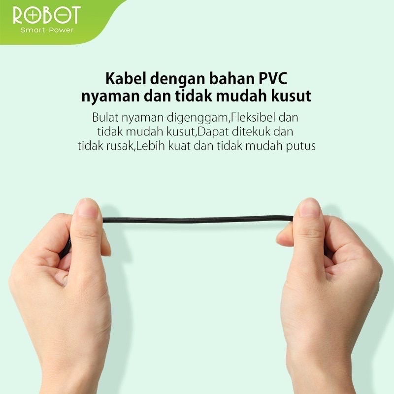 PROMO 1pcs  KABEL DATA ROBOT RT-CD100 TL100 MICRO TYPE C LIGHTNING ORIGINAL