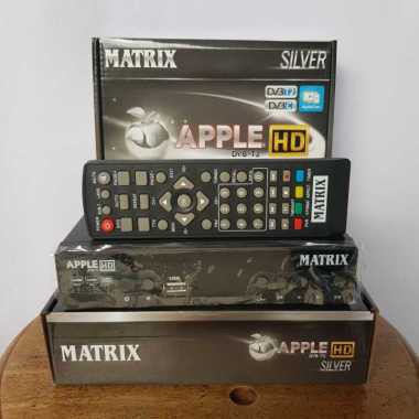 Receiver Tv Set Top Box Matrix Apple Silver DVB T2 Digital Original GaransI