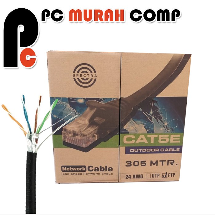 KABEL LAN SPEKTRA CAT-5E FTP OUTDOOR - PANJANG 305 METER