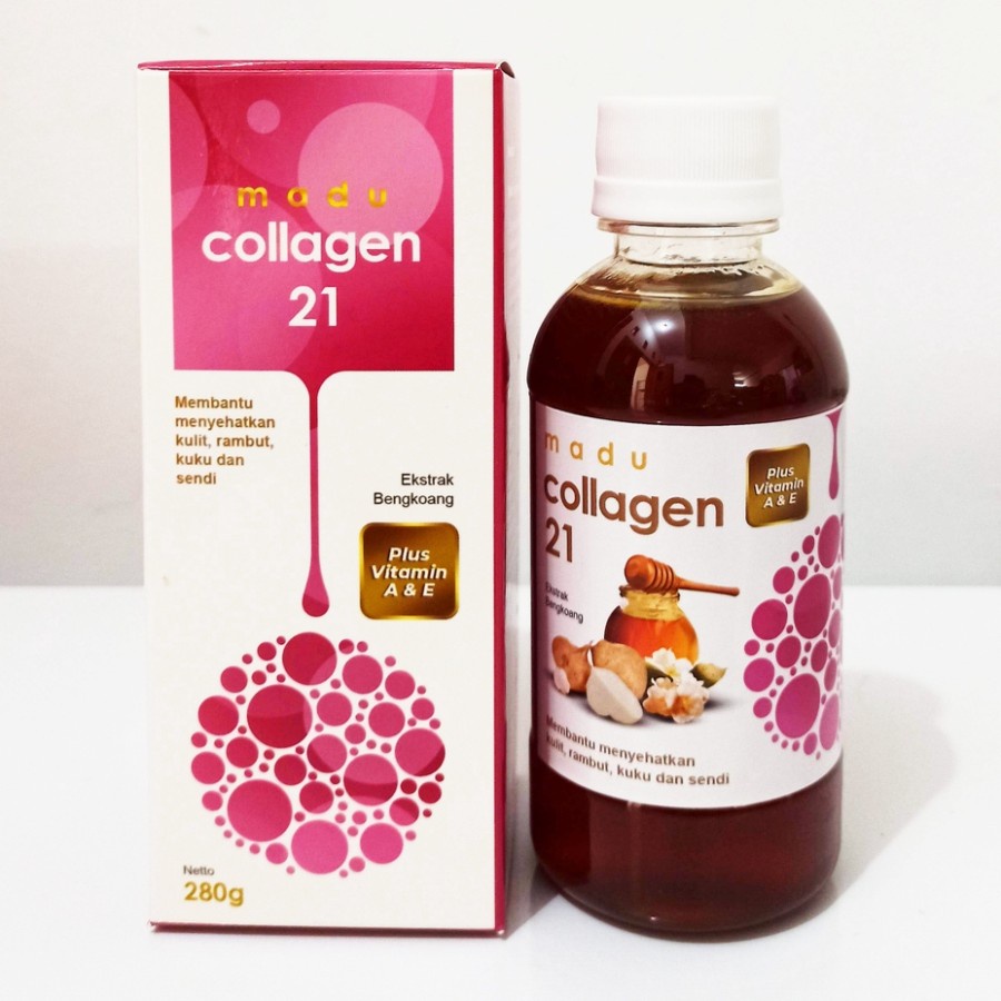 Madu Collagen 21 Plus Ekstrak Bengkoang Vit A E Herbal Masker Kolagen