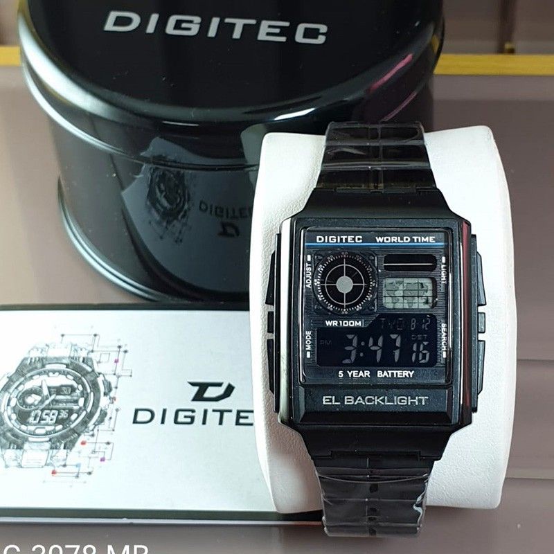 JAM PRIA DIGITAL DIGITEC DG 3078 / DG-3078 / DG3078 Watch Jam Tangan ORIGINAL